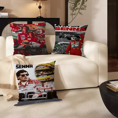 Ayrton Senna Racer Kissen Anime Kissen Sofa Bett Kopf Kissenbezug Kissenbezug 45x45 cm Mode Image