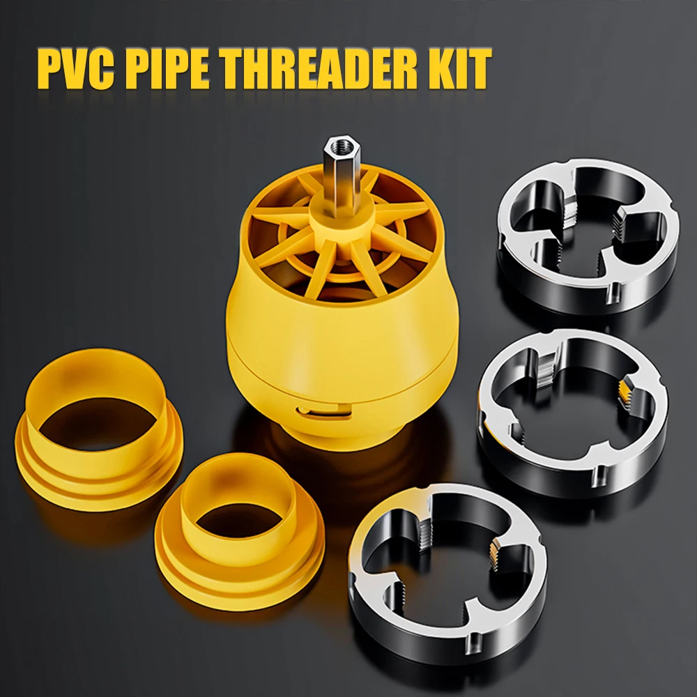 6-teiliges Werkzeugset für Gewindehersteller, Kunststoffrohr-Einfädelform-Set, Sanitär-Einfädelwerkzeug, Sanitär-Form, Windeisen, Set, Werkzeug, Reparatur Image