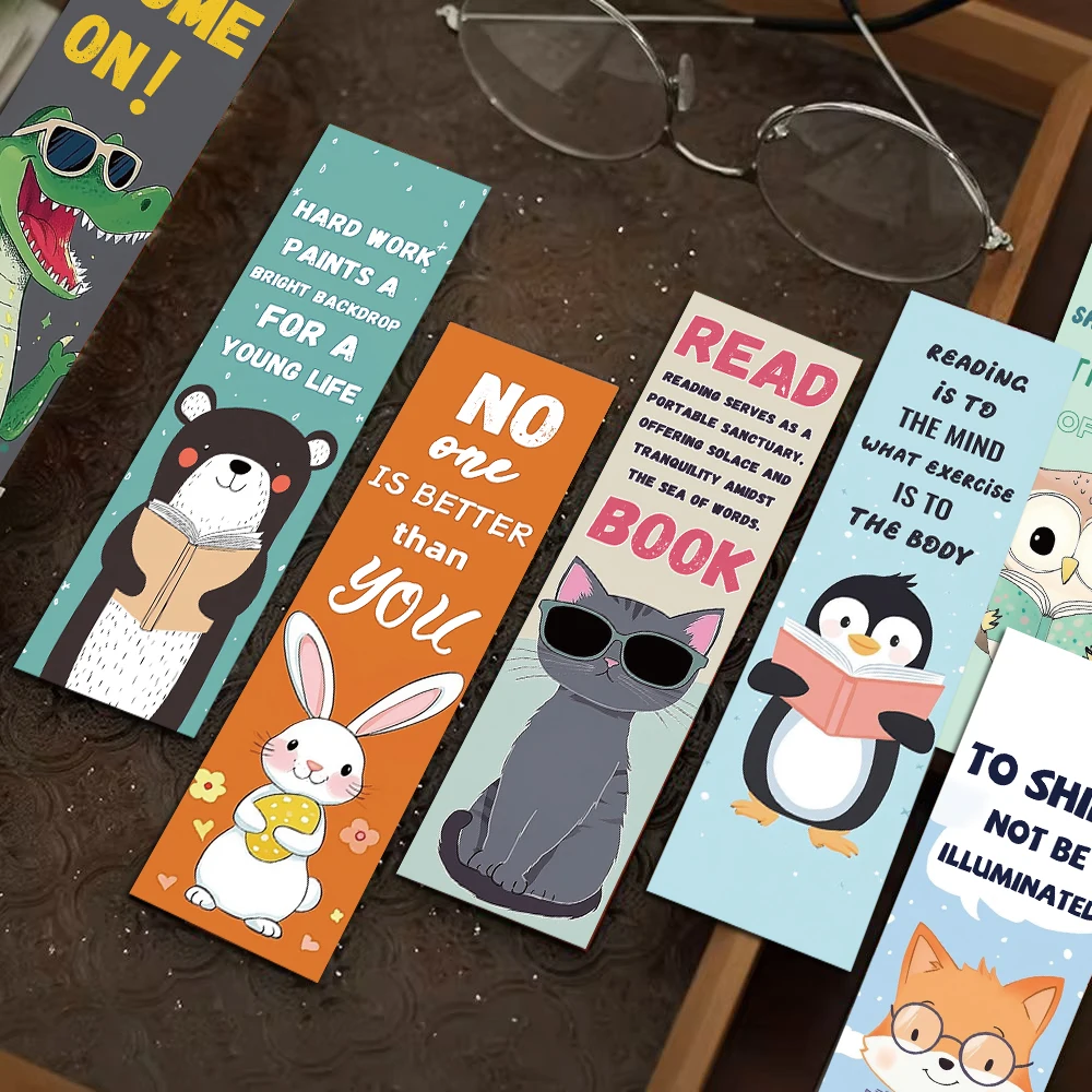 30PCS Tier Lesen Lesezeichen Anmerkungen Dekoration Kreative Seite Lesen Handbuch DIY Abstrakte Lebende Studenten Karten Lesezeichen Image
