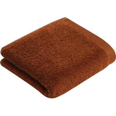 Handtuch VOSSEN "High Line", braun (tiger), B:50cm L:100cm, Webfrottier, Obermaterial: 100% Baumwolle, Handtücher (Packung), mit Logostickerei Image