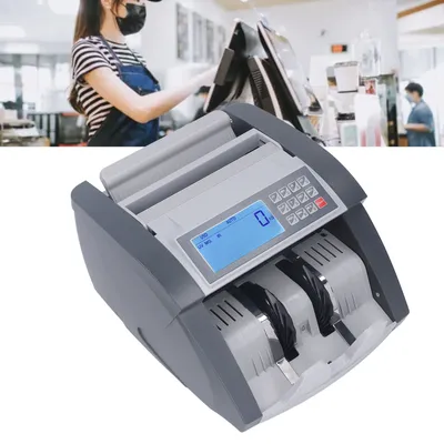 Bill Counterfeit Detecter Money Counting Machine LCD Display Banknote Currency Counter with UV MG IR