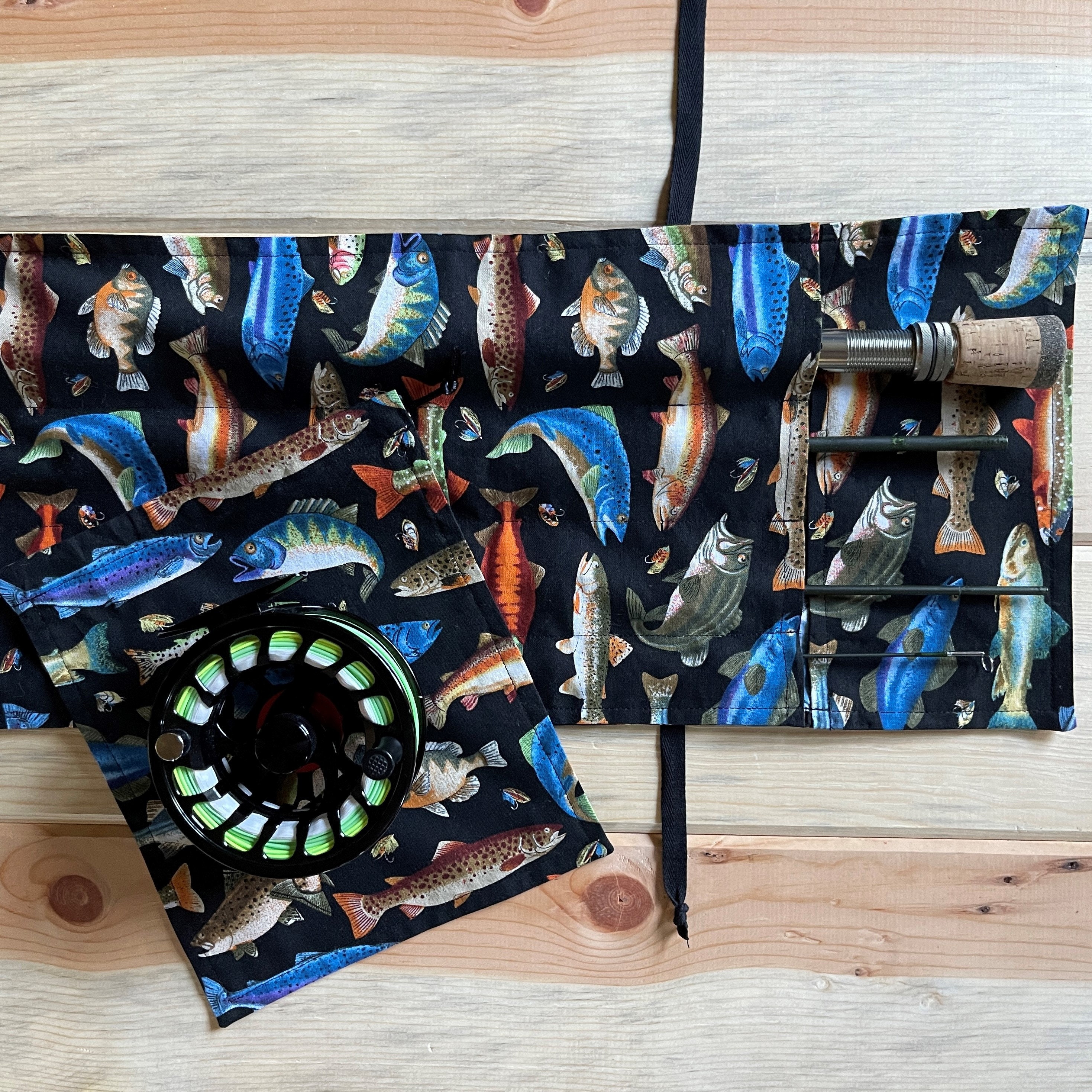 Custodia per canna da mosca, regalo unico per la festa del papà per pescatori, attrezzatura da pesca a mosca, borsa per mulinello da mosca, regalo per