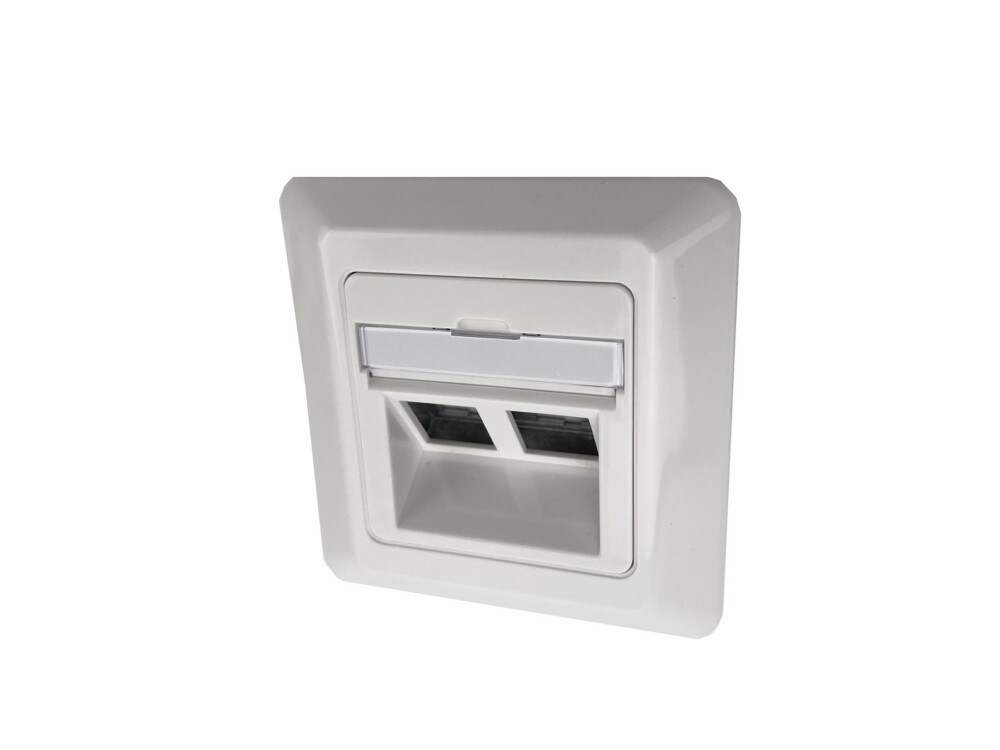 12 Stk. Corning Rahmenset schräg f. 2xRJ45 UAXCSE-S0201-C040-BP Image