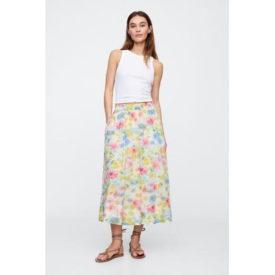 Gap Womens White Floral Maxi Skirt - White