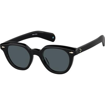 Zenni Women's Square Rx Sunglasses Black Plastic Full Rim Frame