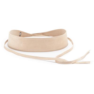 Taillengürtel LASCANA "Bindegürtel", Damen, Gr. S, beige (sand), Microfaser, unifarben, casual,modisch,feminin,festlich, Gürtel, Shaping-Effekt, Gürtel für Kleid & Overall, Bauchgürtel Image