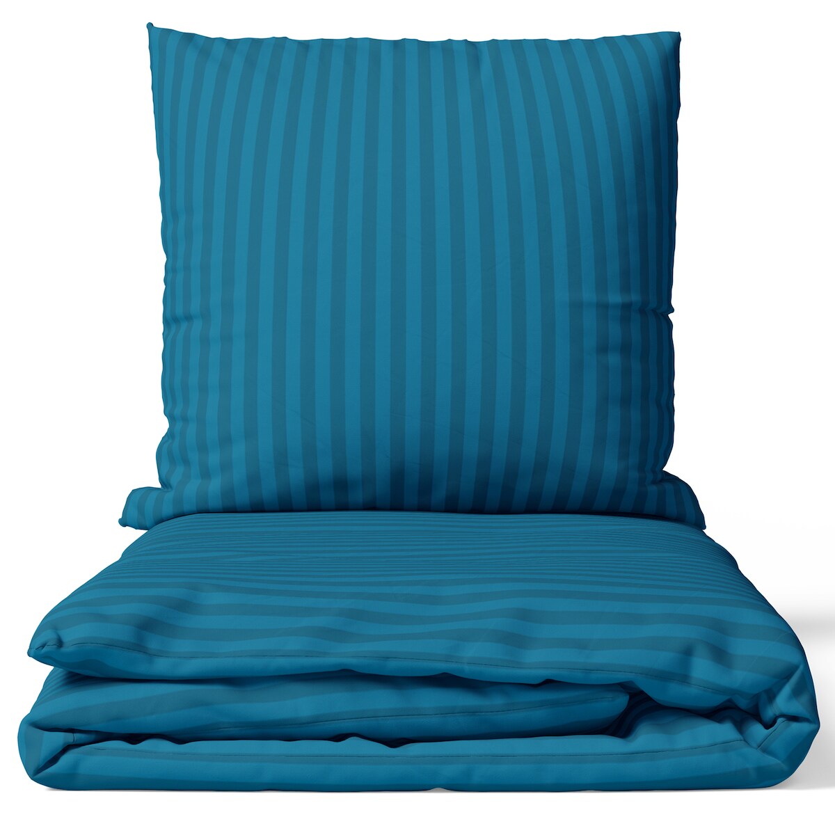 NYVI Bettwäsche Set DreamScience Mikrofaser Damast - Atmungsaktiv & Weich - Mit Reißverschluss 200x200 + 2x 80x80 cm petrol Image