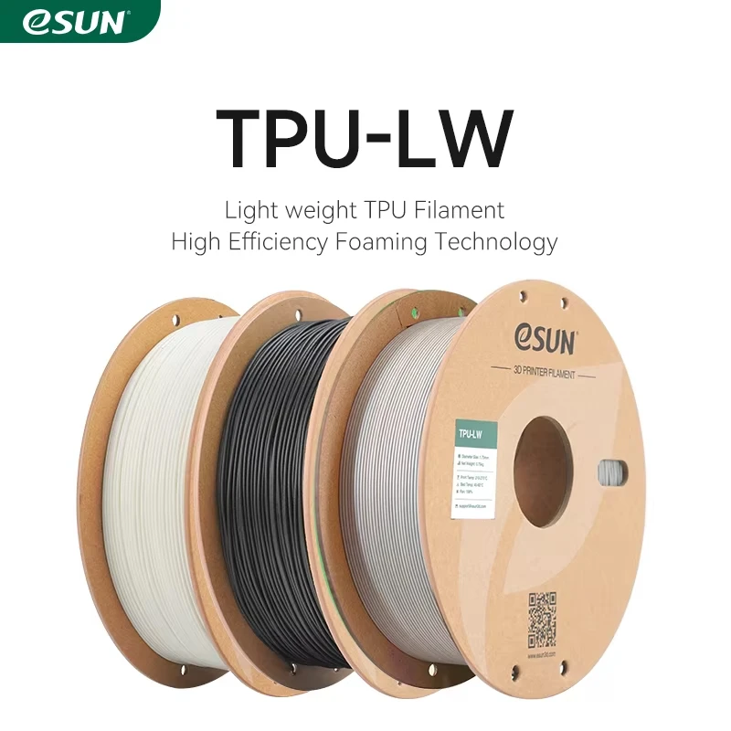 eSUN TPU 3D-Drucker-Filament 1,75 mm 0,75 kg leichtes TPU-3D-Filament für Bambu Lab 3D-Schaum-Flugzeugmaterial TPU-LW-Filament Image