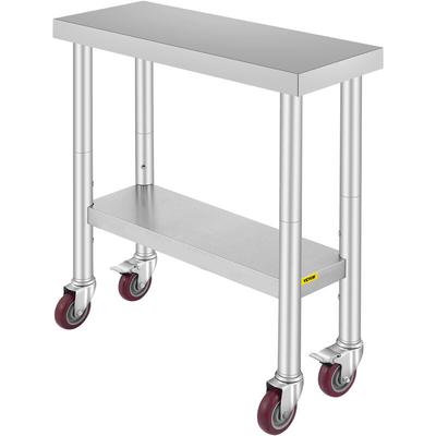 Vevor - Arbeitstisch 30' x 12' x 34' Edelstahl Catering Arbeitstisch etwas 100 kg für Belastbarkeit Image