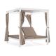 Daybed con cuscini in alluminio bianco, letto balinese reclinabile