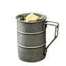 Stainless Steel Outdoor Camping Cup Portable Foldable Handle Retro Beer Cups Coffee Water Mugs Picnic Travel Drinkware