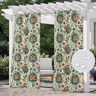 Waterproof Outdoor Curtain Privacy, Sliding Patio Curtain Drapes, Pergola Curtains Grommet For Gazebo, Balcony, Porch, Party