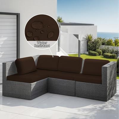 Patio Square Water-Resistant Slipcover Outdoor Sofa Seat Cover Durable Fabric Protects Against Rain Dust and Sunlight Easy-to-Fit Design Ensures a Snug Fit Ideal for Garden Patio Furniture
