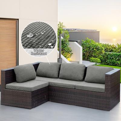 Patio Square Water-Resistant Slipcover Outdoor Sofa Seat Cover Durable Waterproof Fabric Protects Against Rain Dust and Sunlight Easy-to-Fit Design Ensures a Snug Fit Ideal for Garden Patio Furniture