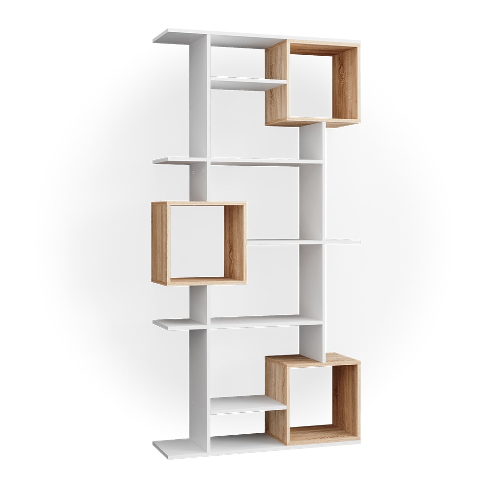 Meuble de rangement cube , Blanc/Sonoma 92 x 187.7cm