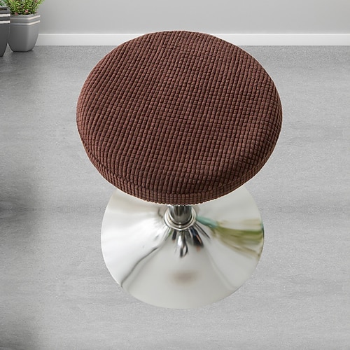 Stretch-Stuhlbezug, rundes Sitzkissen, Kissen, weicher Bezug, kurzer Stuhlsitzbezug, Stretch-Schuhbezug für Zuhause, Büro, Bar, Restaurant, Bürostuhl, Kissenbezug, rund Image