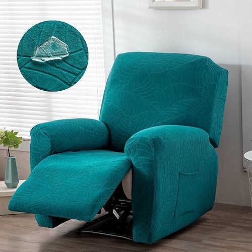 Stretch-Schonbezüge für Relaxsessel, wasserabweisend, super geblümt bedruckt, rutschfest, 1-Sitzer-Lazy-Boy-Stuhlbezüge, Möbelschutz mit Seitentasche für das Wohnzimmer Image