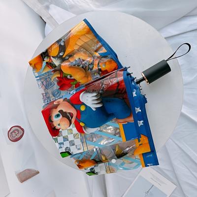 TEMU Super & Compact Transparent Umbrella - Durable , 8-rib Structure, Manual Open With Pvc Cloth - Cute Cartoon Design For Use Image