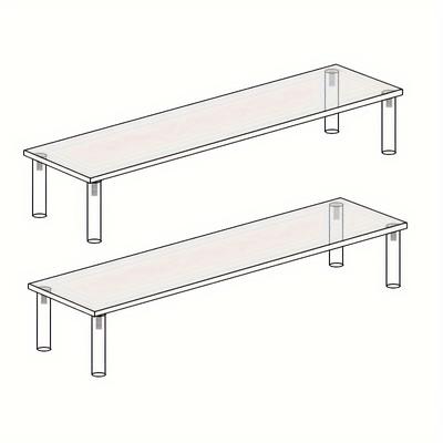TEMU 1pc/2pcs/3pcs/4pcs Acrylic Display Stand, Ceramic Storage Stand, Doll Clay Statue Display Stand, Transparent Ladder Stand Shop Display Tool 1 Layer Image