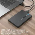 Custodia per disco rigido esterno da 2,5" Custodia per disco rigido USB 3.0 da 6 TB Supporta HDD SSD