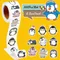 Rouleau d'autocollants de récompense petits pingouins amusants, 500 pièces/rouleau, 9 modèles 2.5cm/1 '', étiquettes de dessin animé pour Scrapbooking, DIY bricolage