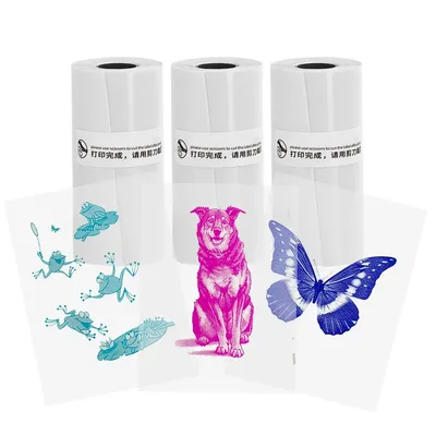 Transparent Self-Adhesive Thermal Paper,Glossy Thermal Printer Paper for Portable Printer, 57mmX25mm,for Most Pocket Printer