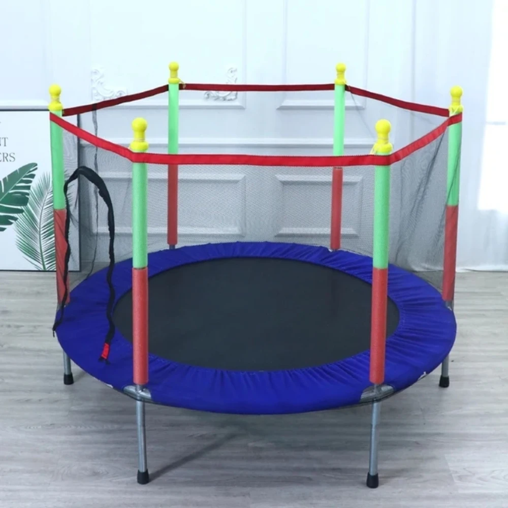 Hochwertiges Trampolin für Kinder Übungstrampolin mit Schutznetz Ausgestattet für Indoor-Sportunterhaltung Tragkraft 100 KG Image