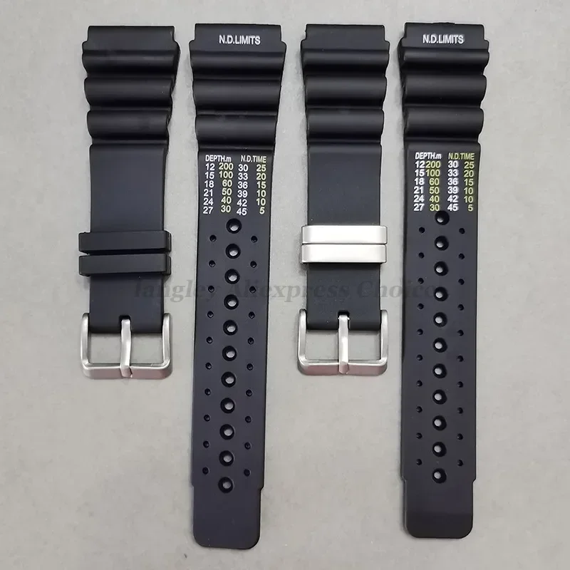 ND Limits Diver Gummi-Silikonarmband 20 22 24 mm Sportuhrenarmband für Seiko für Citizen für Promaster für Water Ghost Harzgürtel Image