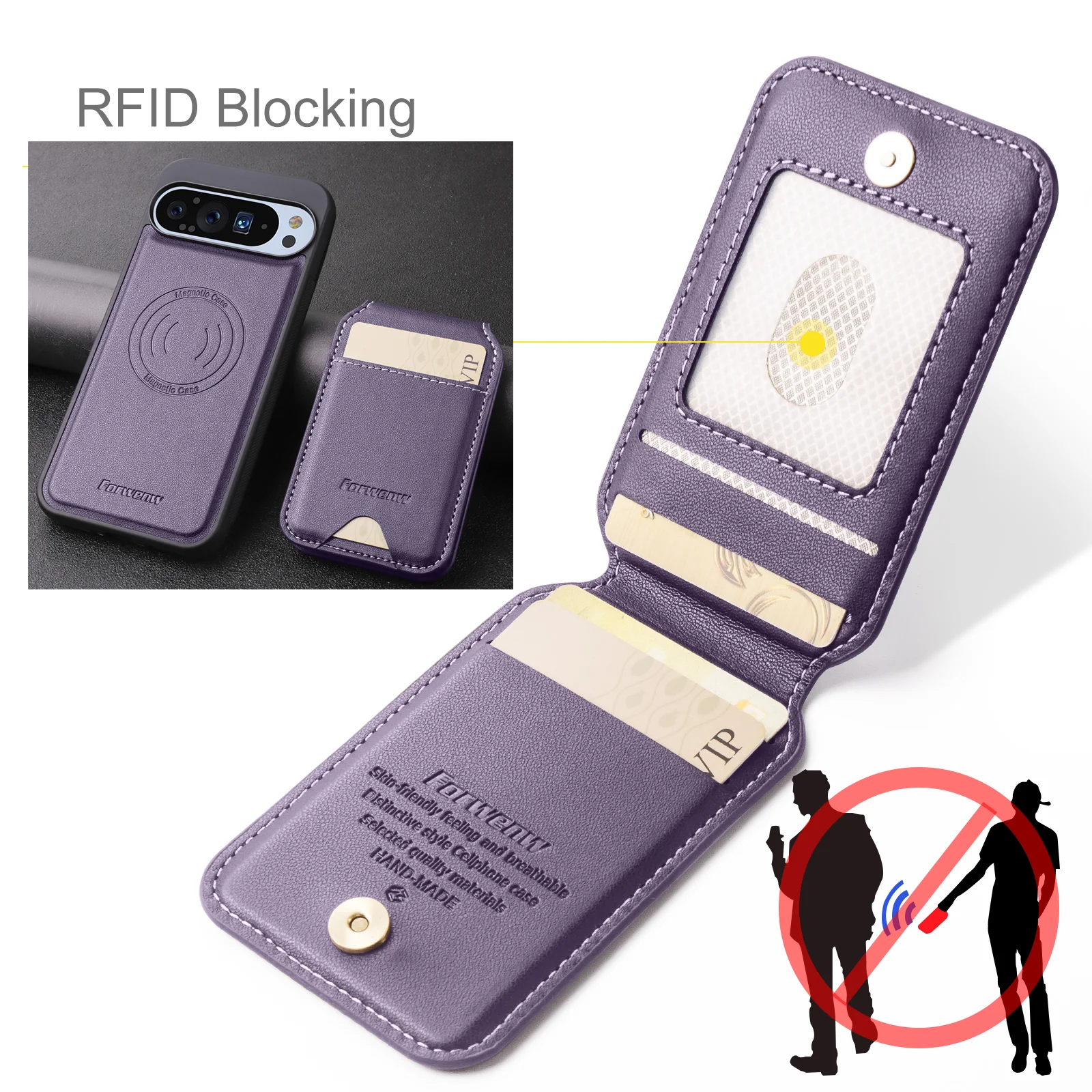 2-in-1 abnehmbare vertikale Ledertasche für Google Pixel 10 9 Pro XL 8 7 6 Pro 9A 8A 7A Anti-Diebstahl-Bürste Wallet Cover Etui Coque Image
