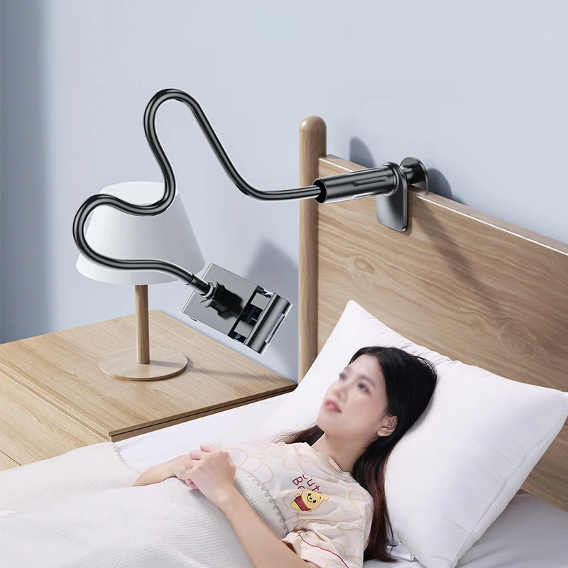 Supporto per telefono cellulare con clip a 360 gradi Supporto per tablet flessibile portatile Staffa per letto da scrivania pigra Supporto per supporto da letto da tavolo Supporto base da 7-11 pollici