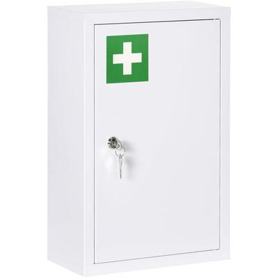 Medizinschrank, Apothekerschrank mit 3 Fächern, Medikamentenschrank, Abschließbarer Erste Hilfe Image