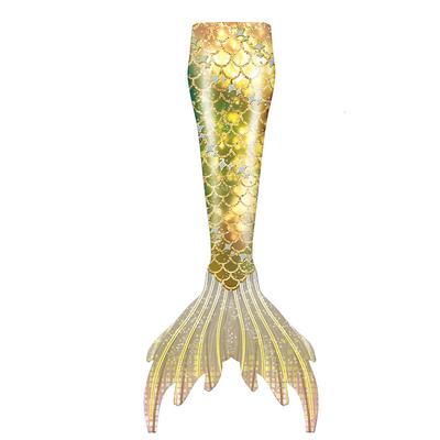 Kids Girls' Mermaid Swimwear Swimsuit Holiday Beach Scales Vacation Tropical Bathing Suits 4 years Summer Yellow Pink