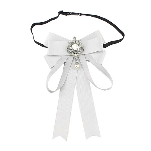 elegante burgunderfarbene Fliege mit Juwelenanhänger – Damenaccessoire im viktorianischen Stil für formelle Anlässe, Hochzeiten und Cosplay Image