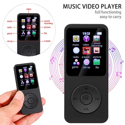 MP3 Player 64GB Pocket Portable Music Player 1.8inch Color Screen Bluetooth-Compatible 5.0 Physical