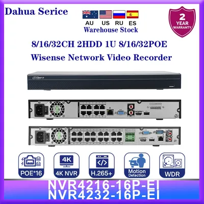 Dahua Serice NVR4232-16P-EI 32 Channel Network Video Recorder 8/16PoE Mobile Phone Access H.265+