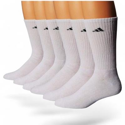 Adidas Underwear & Socks | Adidas Aeroready Cushioned Compression Socks 6 Pair Men’s Size 6-12 White Nwt | Color: Black/White | Size: 6-12