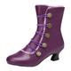 WKAYsIV Boots for Women UK Knee High Women's Cowboy Ankle Boots Western Fashion Mild Calf Boots Low Chunky Block Heel Pointed Toe Fall Booties Shoes Extra Wide Boots 6.5 28.99 Purple