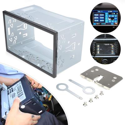 TEMU Car Radio Double 2din Mounting Frame Universal Metal Frame Mounting Panel Installation Kit For Double Din Car Radio Car Dvd Player