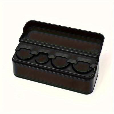 TEMU Compact Car Coin Storage Box - Fit, Abs, Easy- Mini Organizer For Vehicle , Creative Storage, Folding, Easy To Put In And Image
