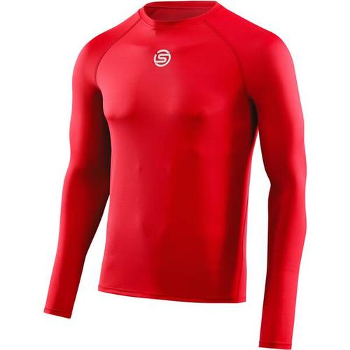 SKINS Herren Shirt Kompressionsshirt S1 Long Sleeve, Größe M in Rot