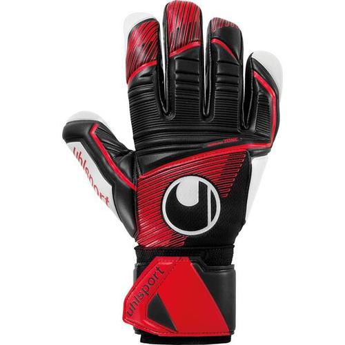 UHLSPORT Herren Handschuhe Powerline Supersoft HN, Größe 7,5 in schwarz/rot/weiß