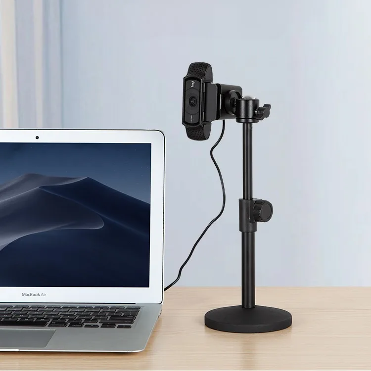 Trépied de bureau pour Webcam, Supports en métal pour caméra Web, Base de montage, trépied de bureau pour Webcam Stative pour Logitech