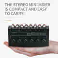 Mixer audio passivo a 6 canali Mixer audio stereo professionale Mixer audio Ingresso RCA portatile