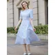 DEVCHATA Elegante Fiore Jacquard Vestito Nuovo Casual O-Collo Abito Lungo Temperamento Abiti Da Sera Del Partito Abiti di Moda Abiti