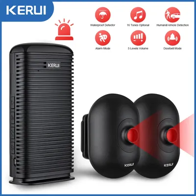 KERUI DW9 Garage Alarm Drahtlose Einfahrt Willkommen Einbrecher Alarm Wasserdicht Outdoor PIR Motion Sensor Detektor Sicherheit Schutz