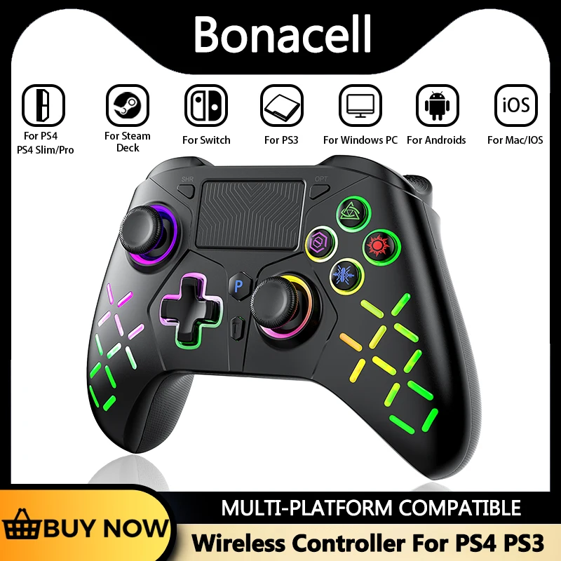 Gamepad für PS4/PS3/PC Wireless Controller W/Turbo Keine Verzögerung Dual Vibration 6-Achsen Joysticks Gaming Fernbedienung Griff Rocker