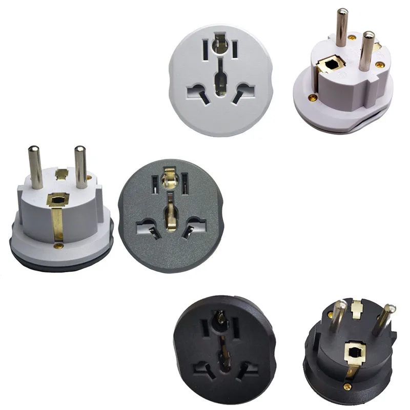 1PCS Neue Stil EU Stecker Adapter Konverter Universal Buchse Hohe Qualität Steckdose AC 16A 250V AU UNS UK CN Zu EU Reise Adapter Image