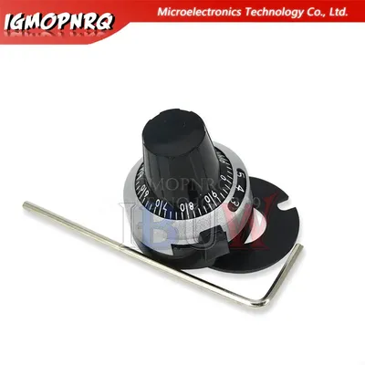 1 Stück 3590s 6,35mm 4mm ibuw Präzisions skalen knopf Potentiometer knopf mit Image