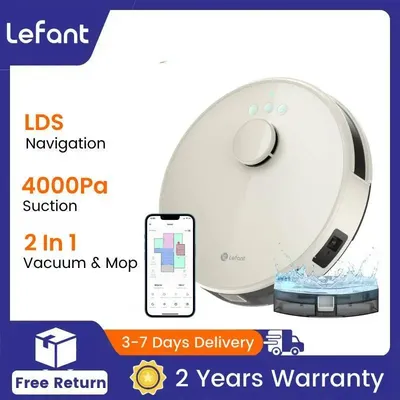 LEFANT M1 Roboterstaubsauger mit Mopp, Lidar-Navigation (LDS), 4000 Pa, 4000 mAh Akku, Image