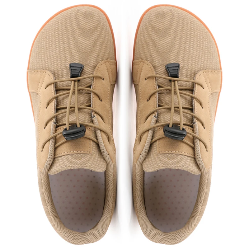 Unisex Barfußschuhe Herren Casual Canvas Schuhe Breite Zehen Minimalistische Wanderschuhe Slip on Zero Drop Sole Cross-Trainer Sneakers